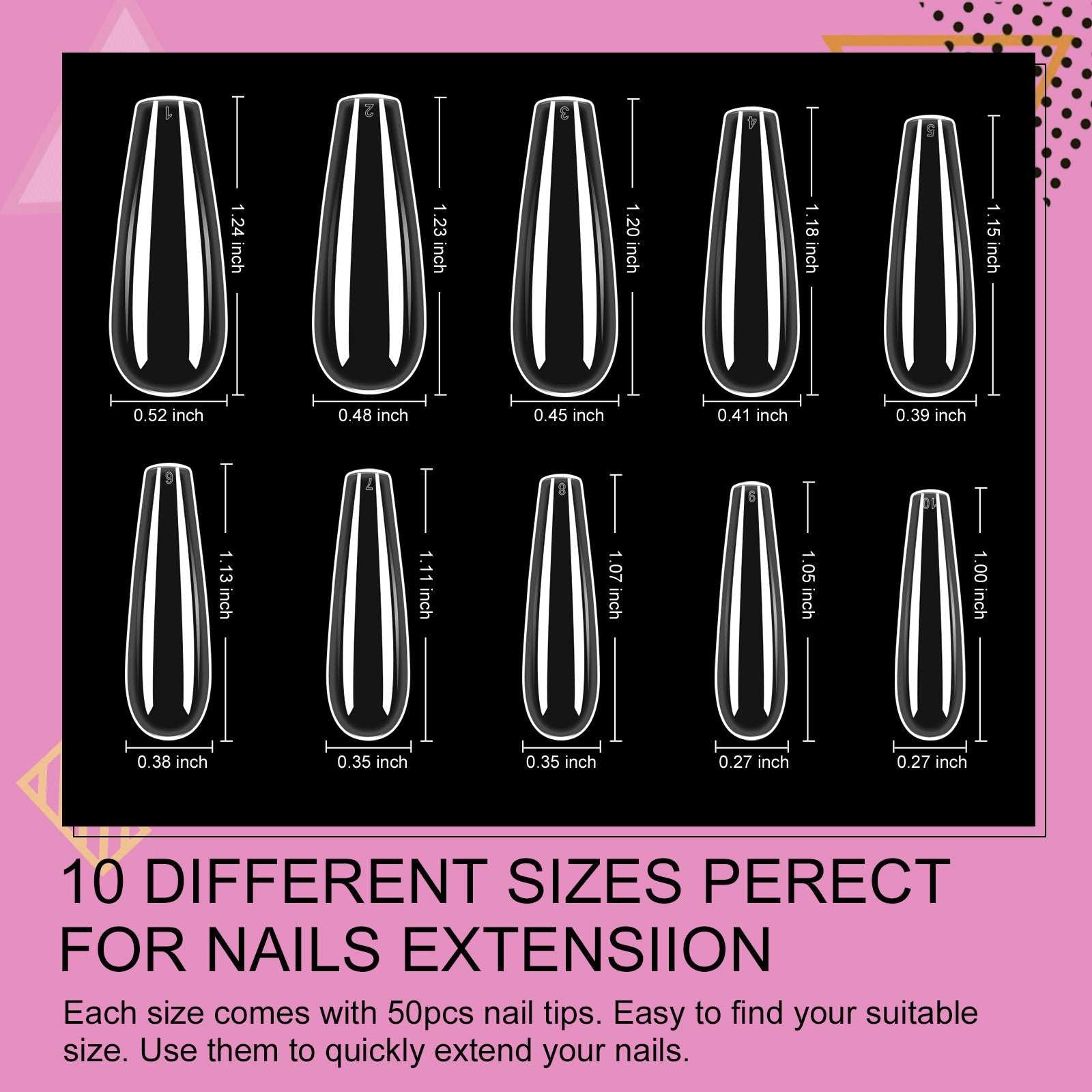 500pcs False Nail Tips and 4 in 1 Glue Gel Kit
