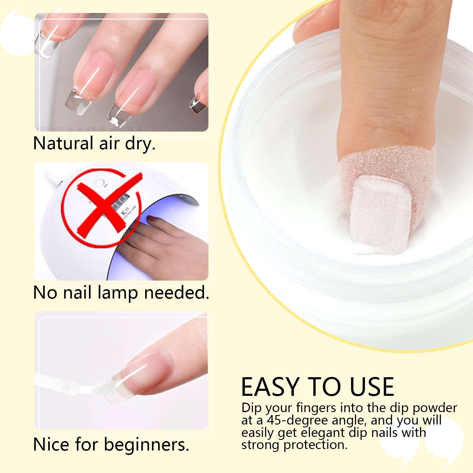 1pc 60g/2.1oz Dip Powder | Clear