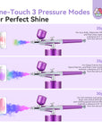 30 PSI LCD Nail Airbrush Machine with 0.3mm Nozzle – Royal Purple