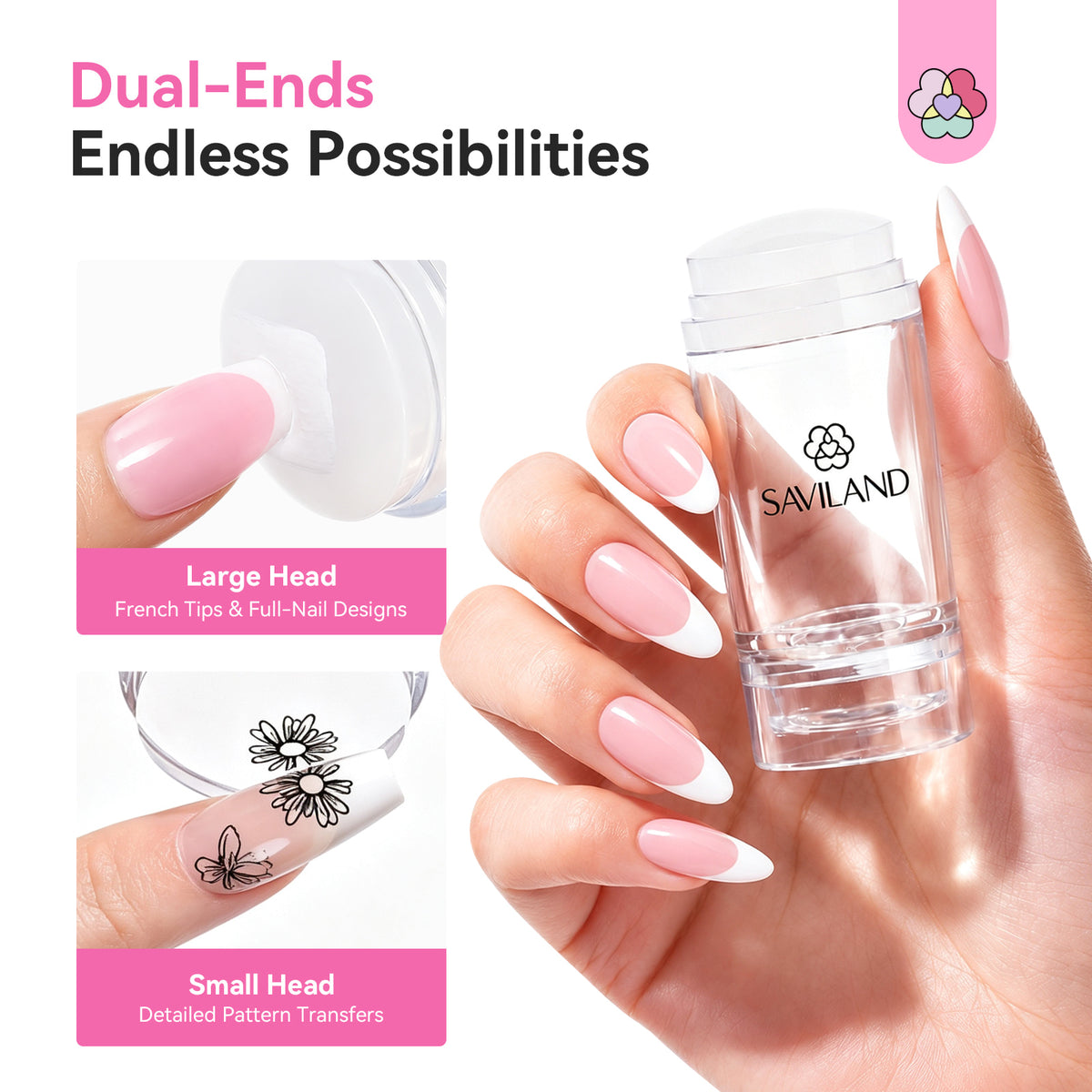 7-Piece Silicone French Tip Nail Stamp Set (Ships to US Only)