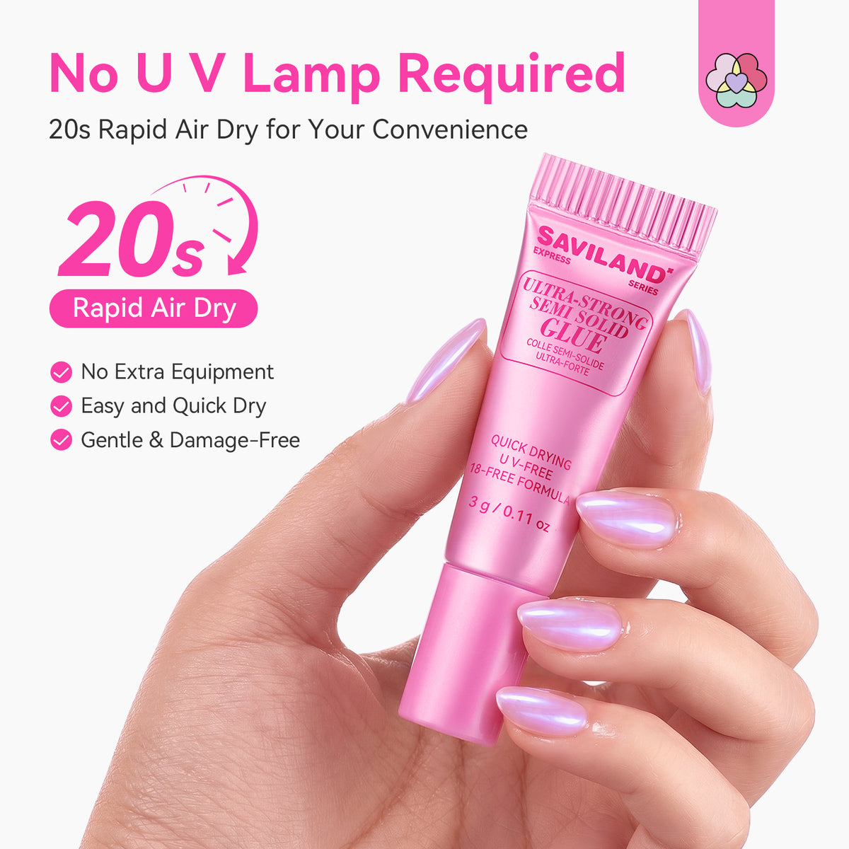 No-UV Semi-Solid Nail Glue for Press-Ons (Ships to US Only)