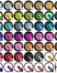 48-Color Chrome Nail Powder Set – Mirror, Aurora & Holographic Effects
