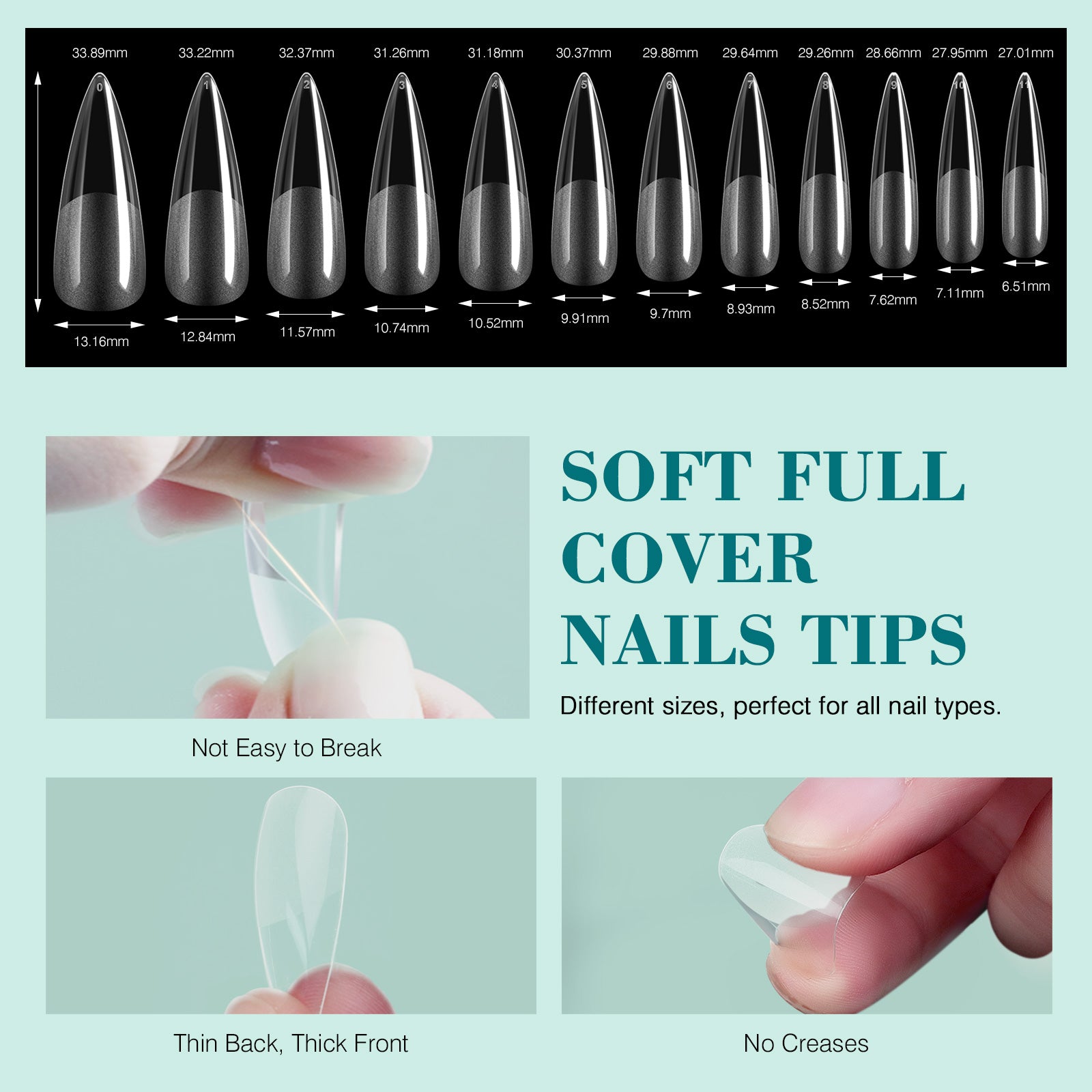 Gel Nail Kit with Lamp &amp; 500 Stiletto Nail Tips (Ships to US Only)