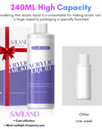 Large Acrylic Monomer Kit with Professional Nail Brushes