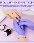 Solid Nail Glue Gel for Strong Long-Lasting Nail Extensions