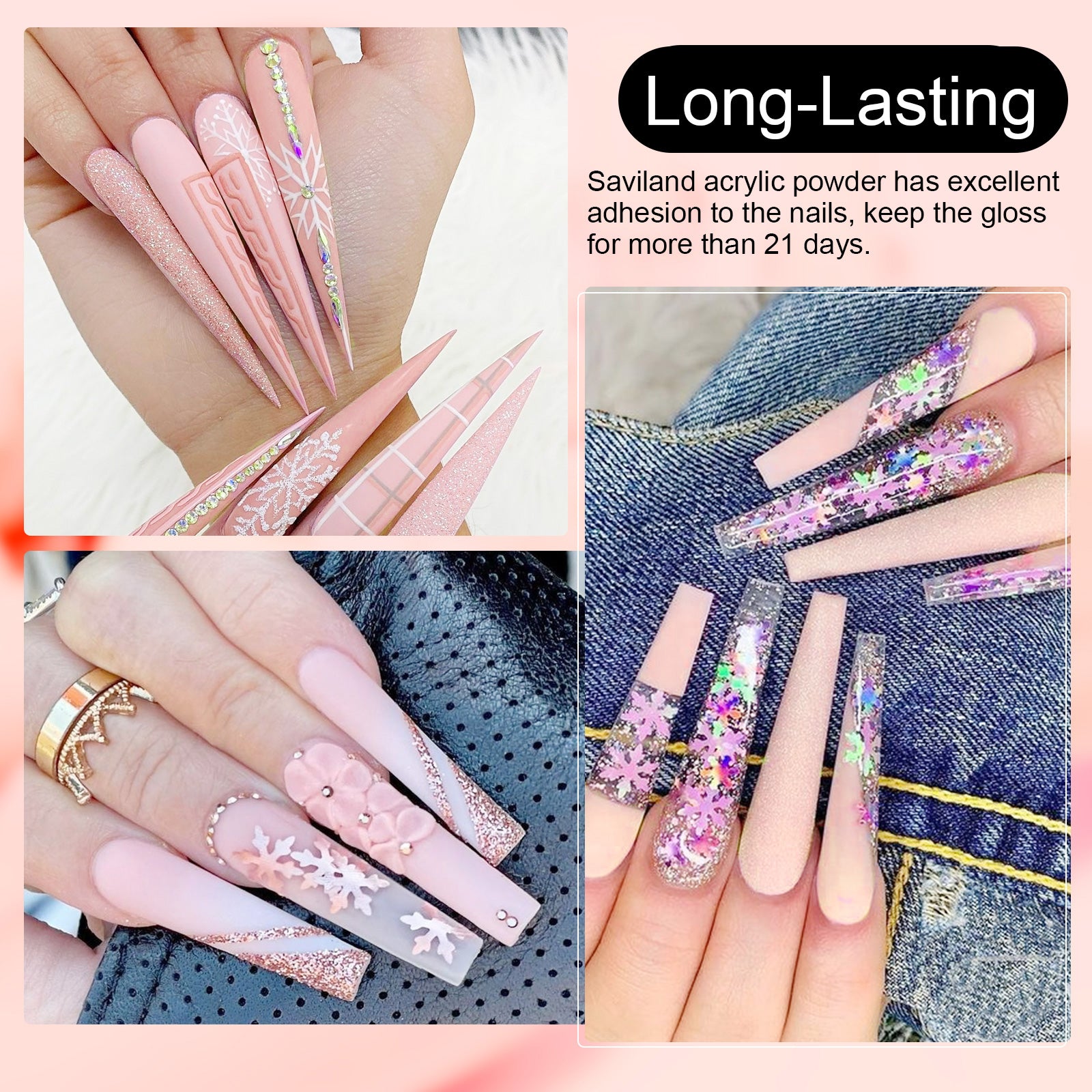 Nude Acrylic Powder for Natural-Looking Nail Extensions (Ships to US Only)