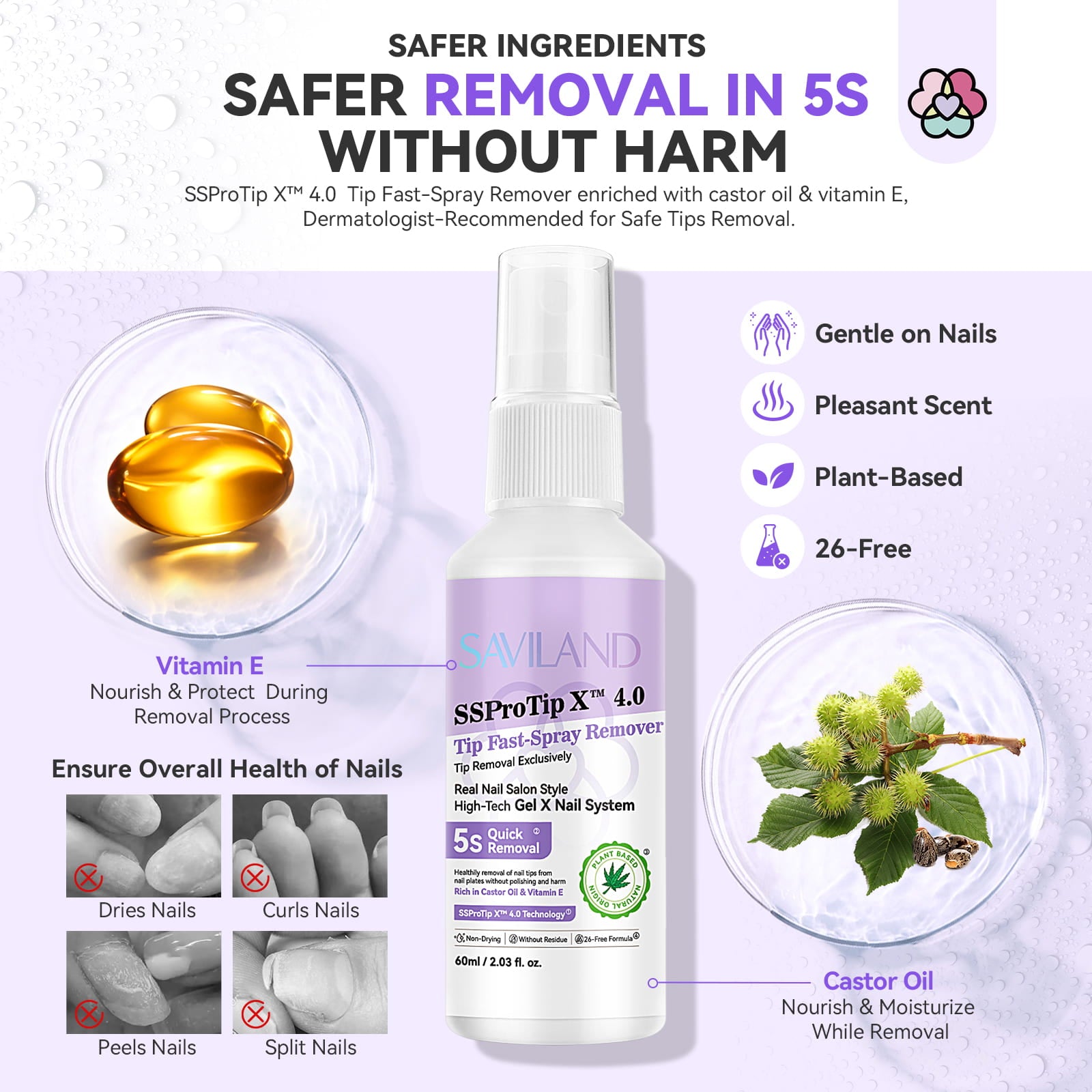 Remove Nail Glue in Seconds Fast &amp; Gentle Remover Spray