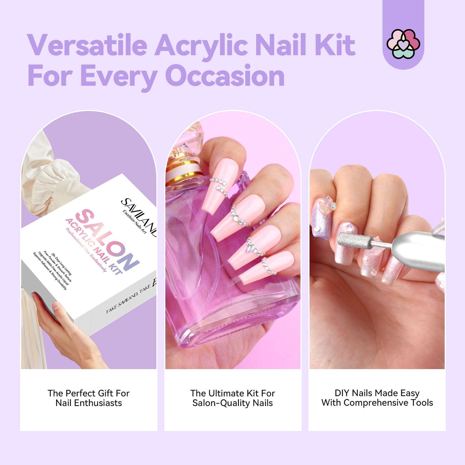 Acrylic Nail Kit with Nail Drill - Professional Use Only Acrylic Powder