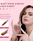 4PCS Acrylic Nail Brush Size 8/10/12/14