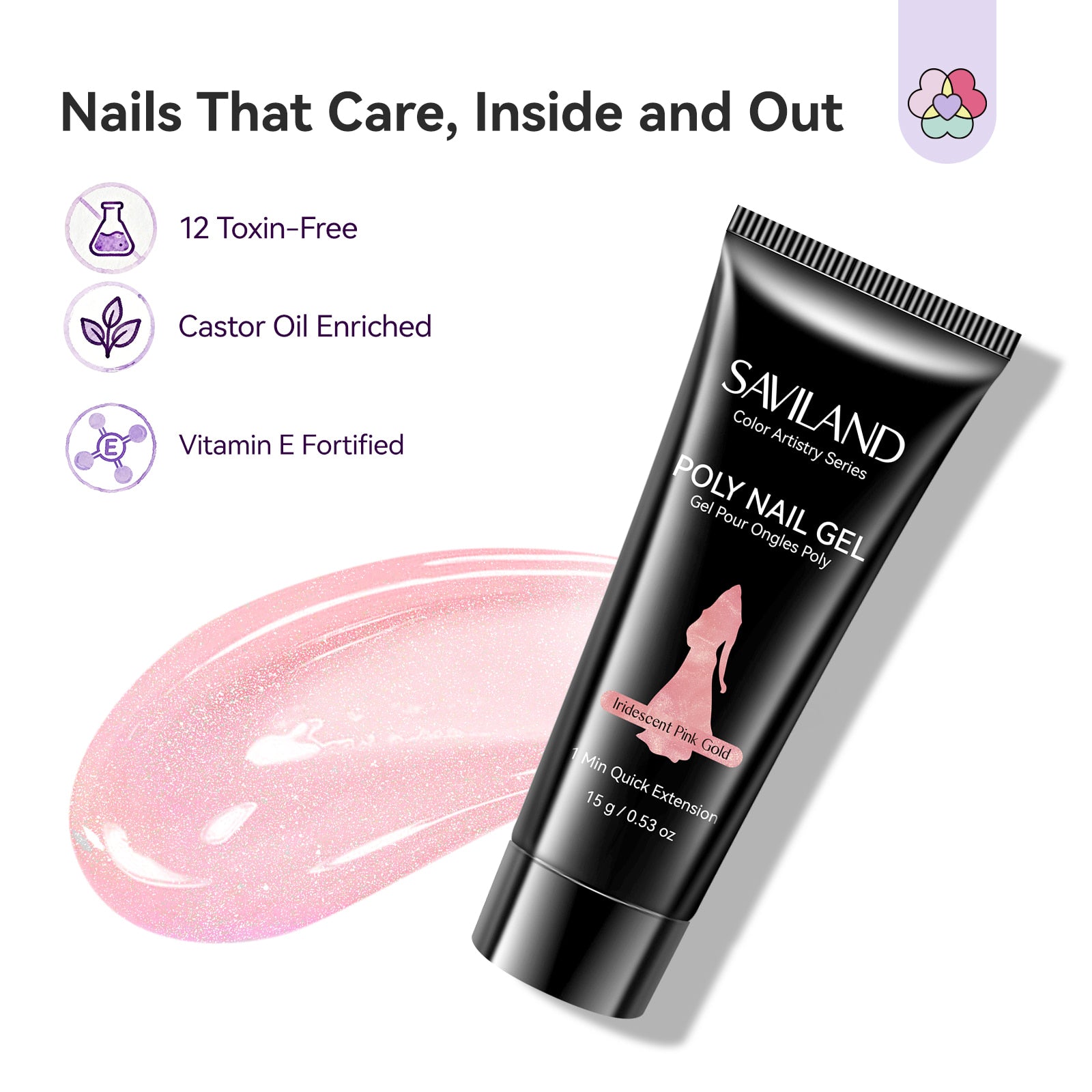 6-Color Fine Shimmer Poly Gel Kit (Ships to US Only)