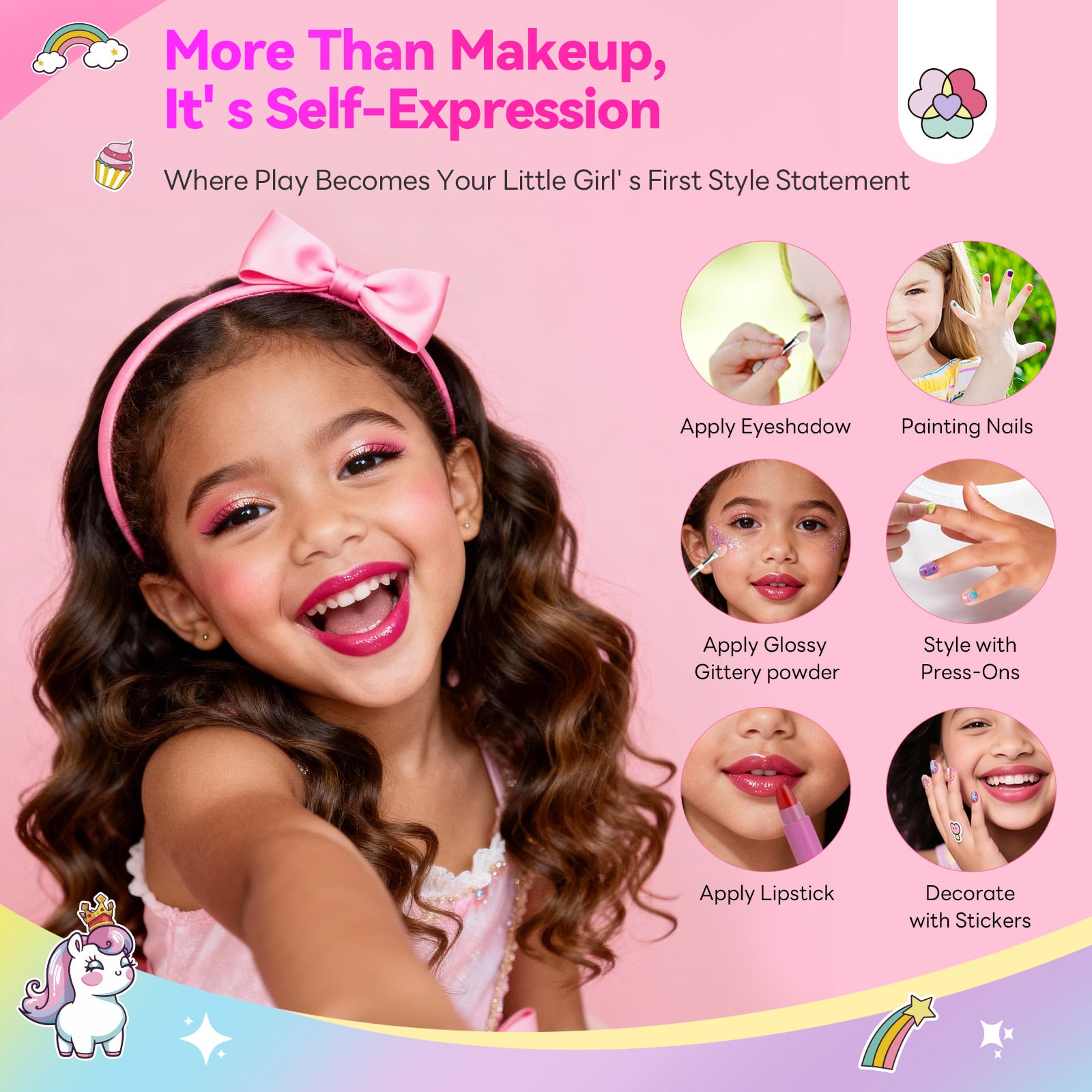 32-Piece Washable Kids Makeup Kit (Ships to US Only)