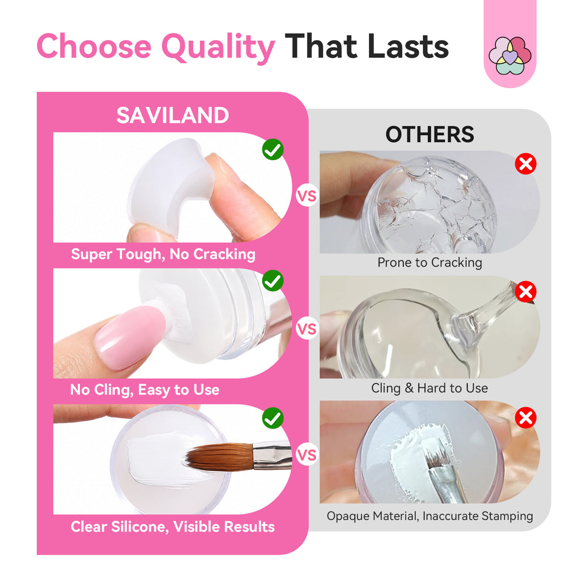 7-Piece Silicone French Tip Nail Stamp Set (Ships to US Only)
