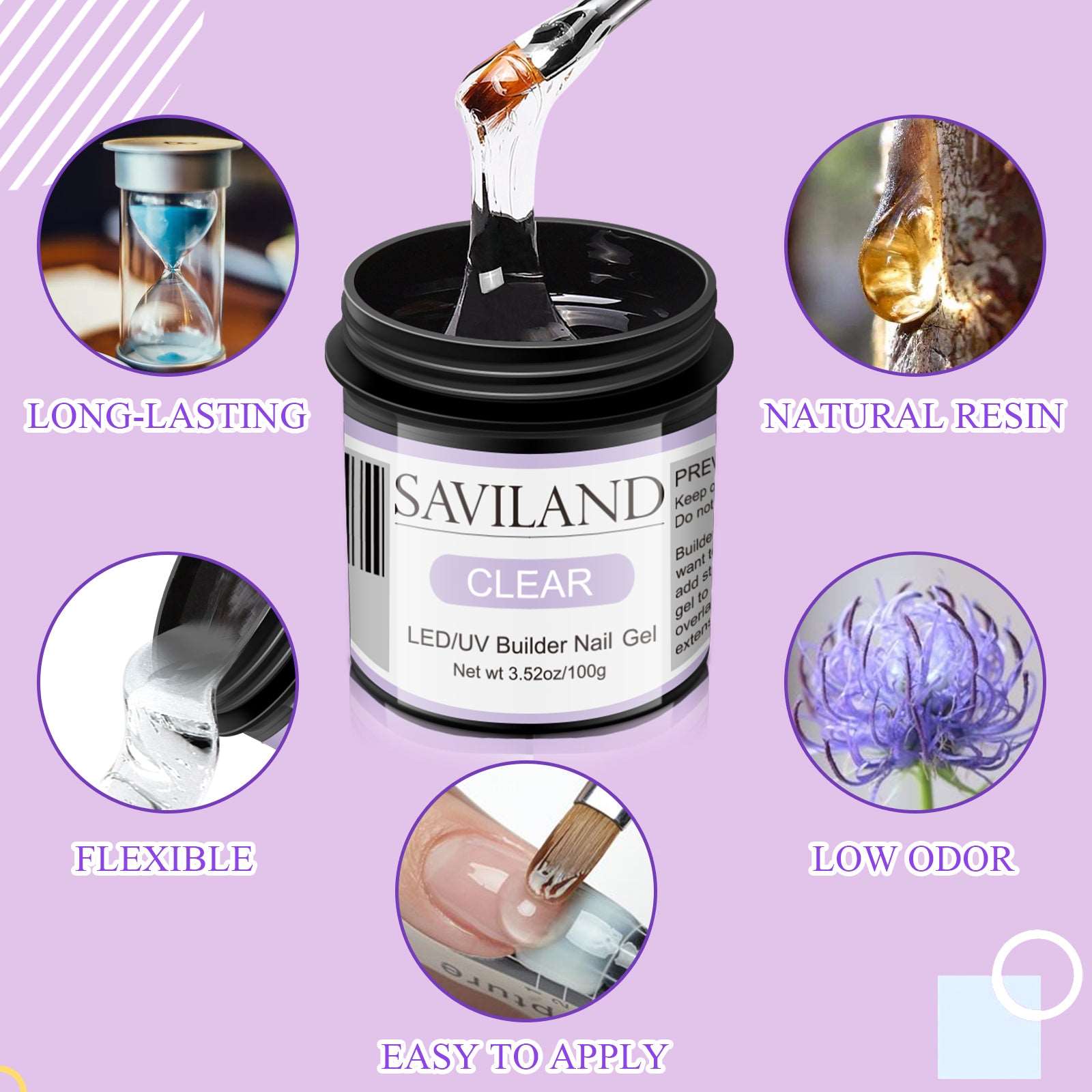 100g/3.5oz Large Capacity Clear Builder Nail Gel