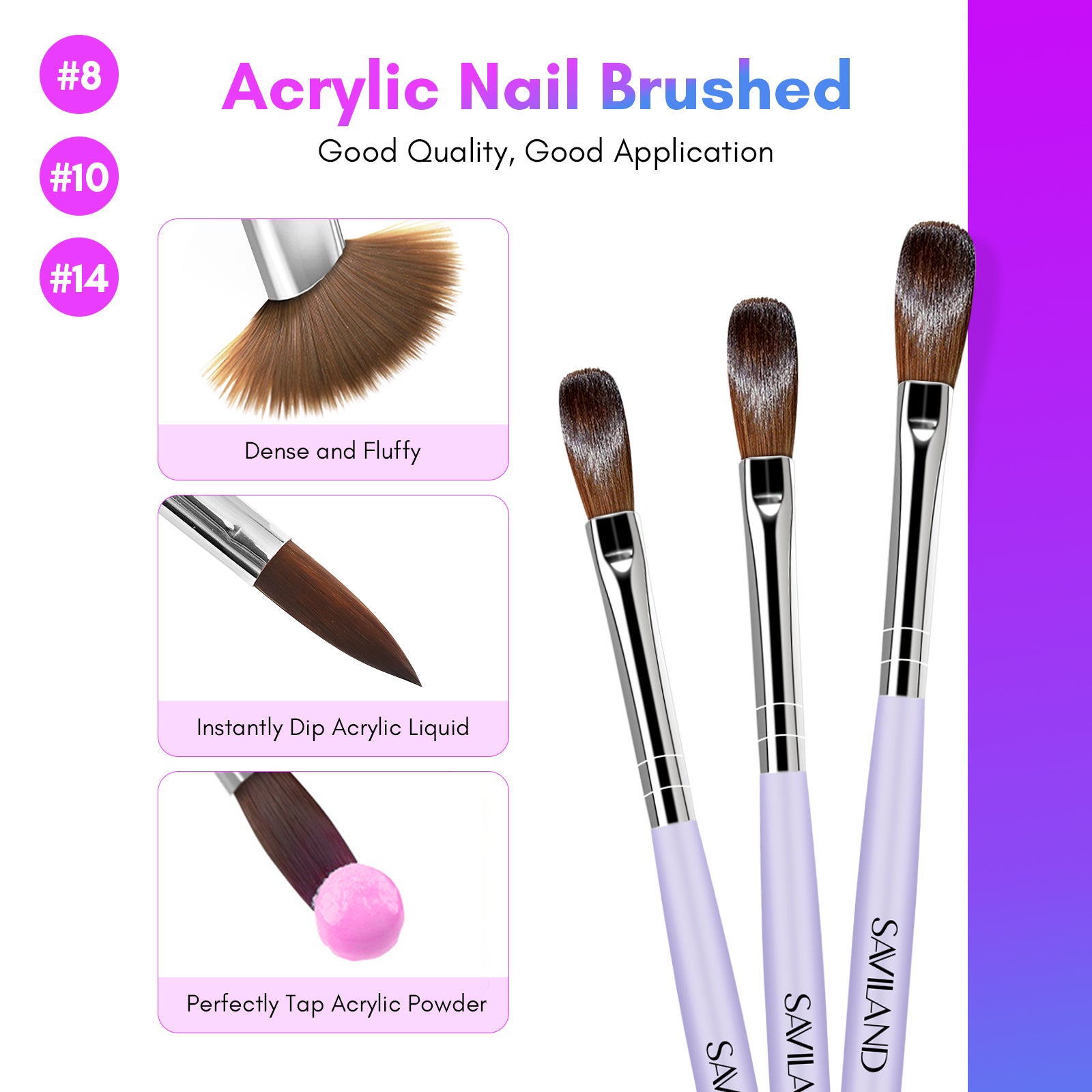 Large Acrylic Monomer Kit with Professional Nail Brushes