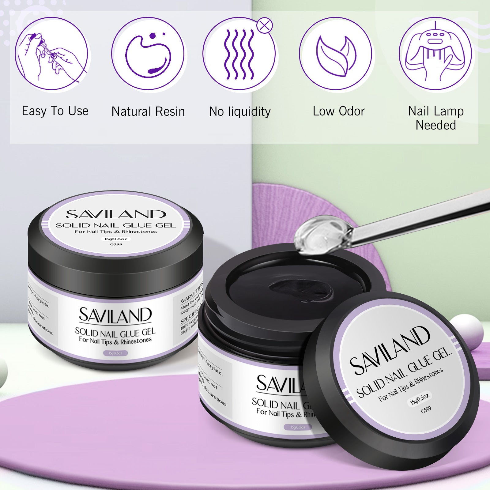 Solid Nail Glue Gel for Strong Long-Lasting Nail Extensions