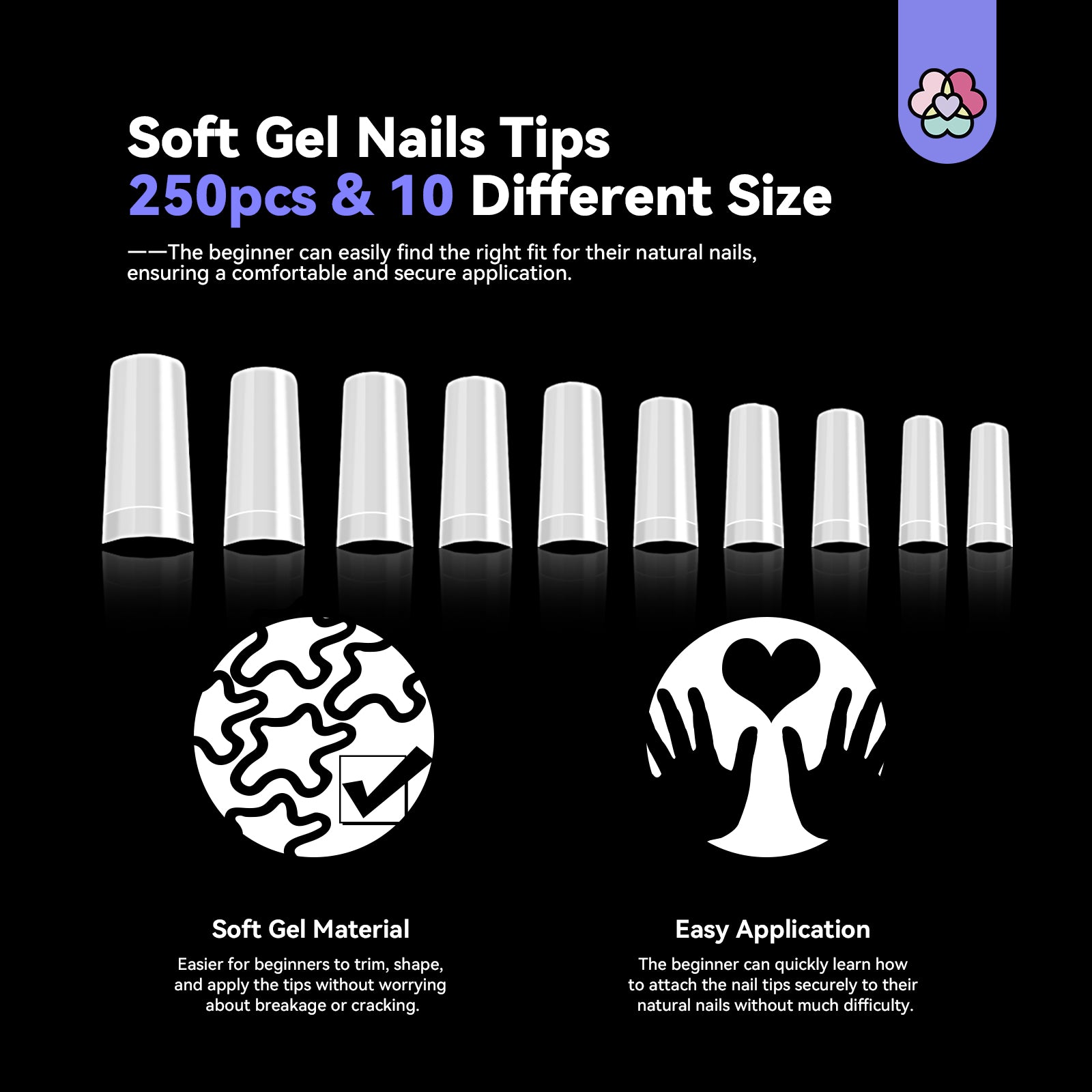 French Nail Tips &amp; Brush Kit for Easy Acrylic Extensions (Ships to US Only)