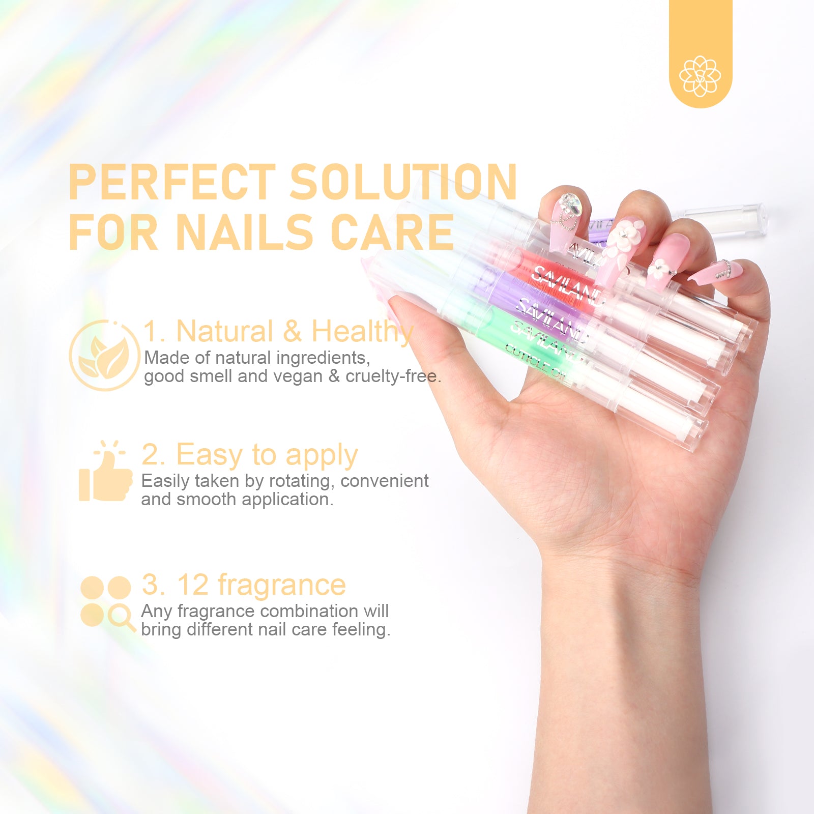 12PCS Cuticle Oil Pen Set for Healthy Nail Growth