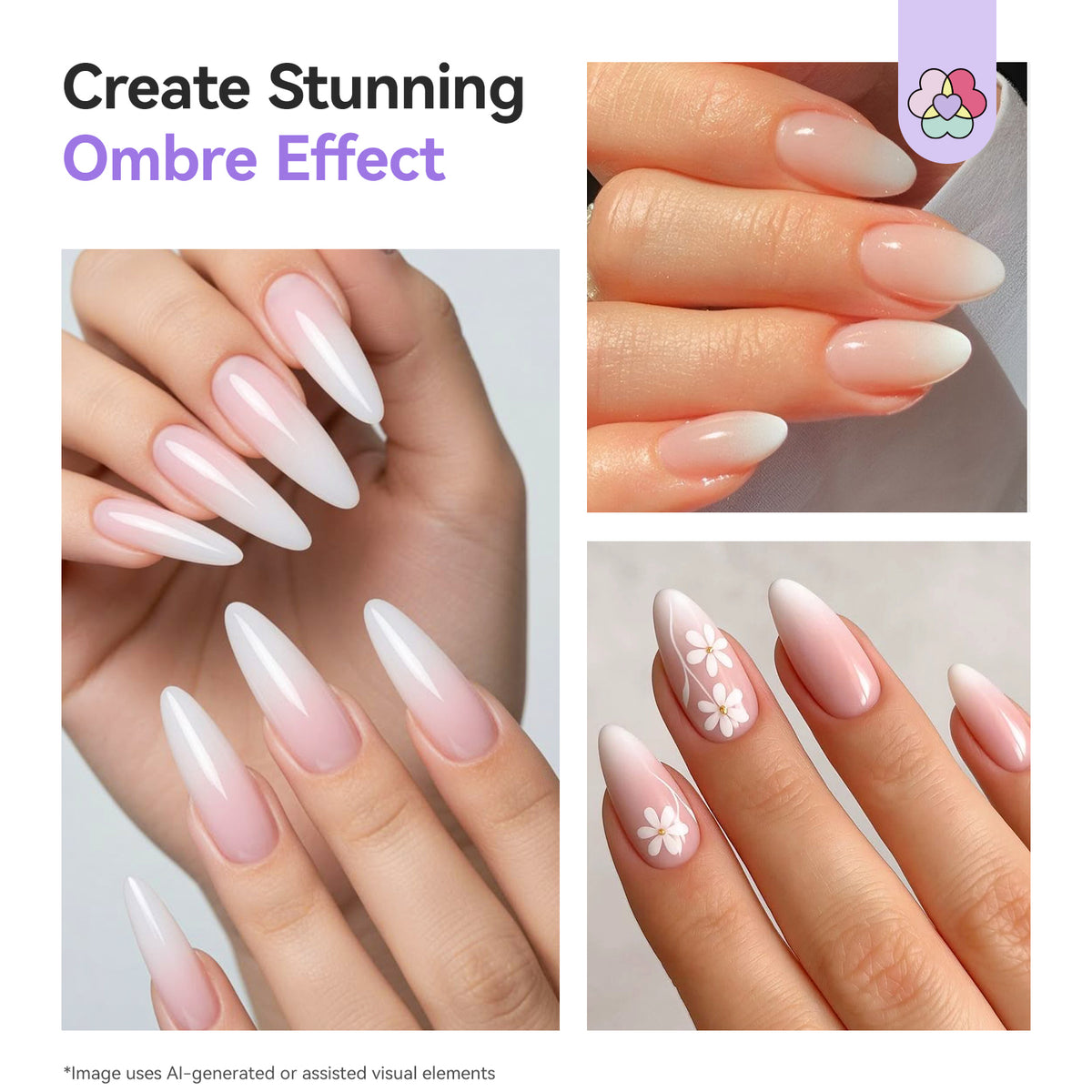 2-Pack White Airbrush Gel Nail Polish 20ml (Ships to US Only)