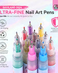 12 Colors 3D Nail Art Pens for Creative Nail Designs (Ships to US Only)