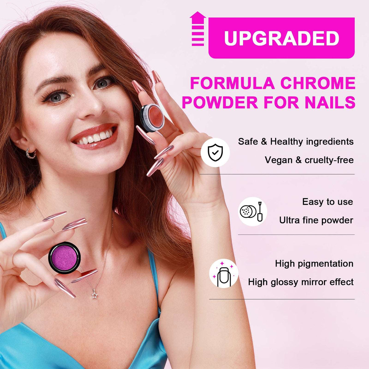 36Pcs Mirror Chrome Nail Powder Set
