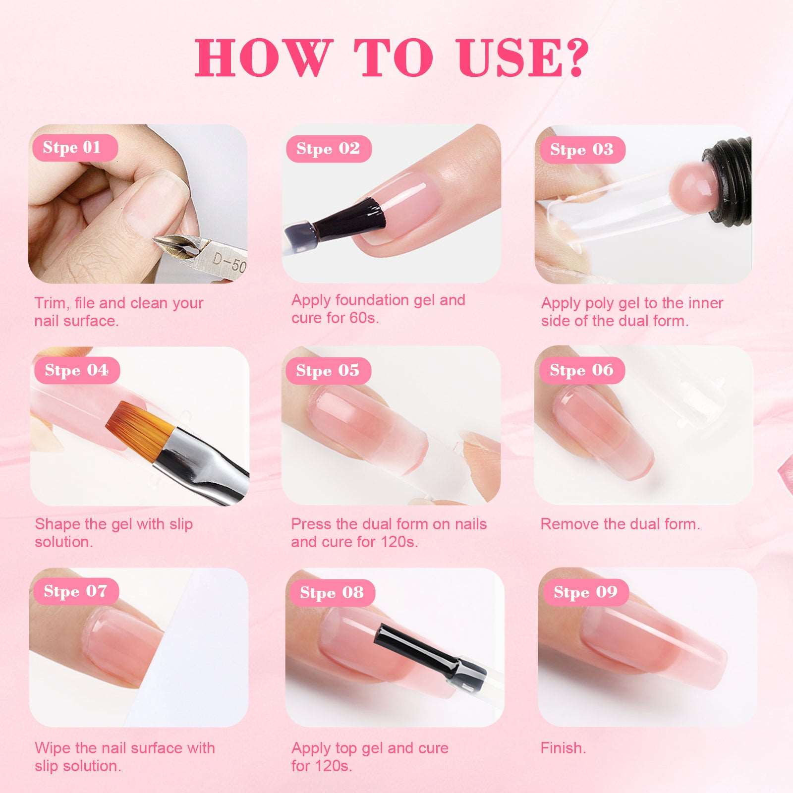 Slip Solution Poly Gel Nail Kit-120ml Slip Solution for Poly Gel