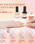 Gel Nail Glue with Nail Dehydrator and Non-acid PH Bond Nail Tools Gel Nail Kit