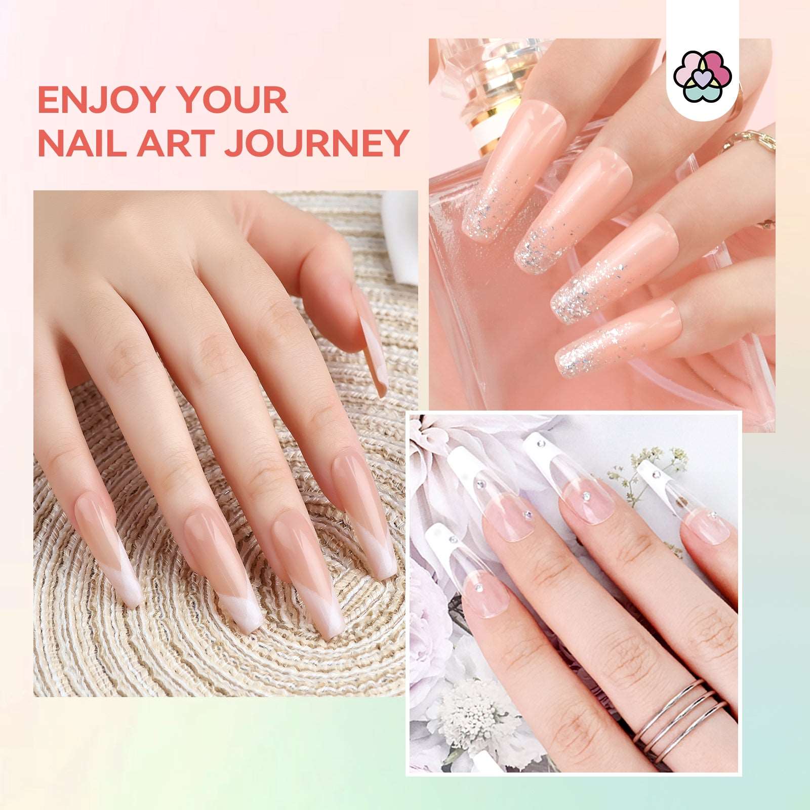 5 PCS Acrylic Nail Brush Set - Size 4/8/10/12/16