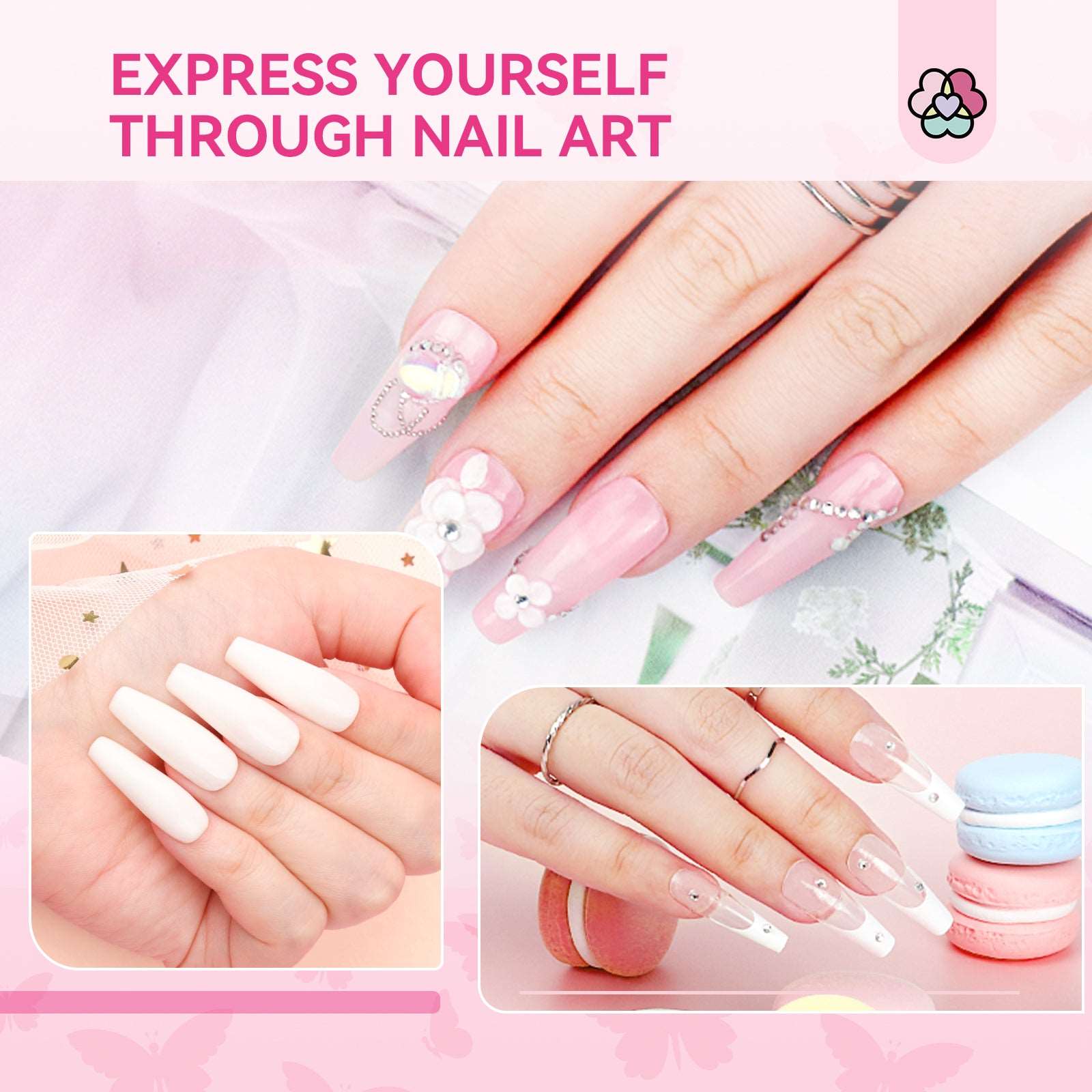 Acrylic Nail Brush Set - 5pcs Size 4/8/10/12/16