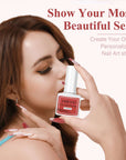 [US ONLY]42PCS - 32 Fall Colors Red Glitter Gel Polish Set
