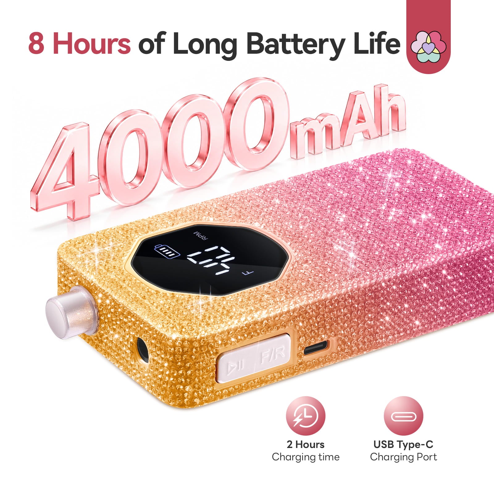 40000RPM Electric Nail Drill for Fast Acrylic Nail Removal
