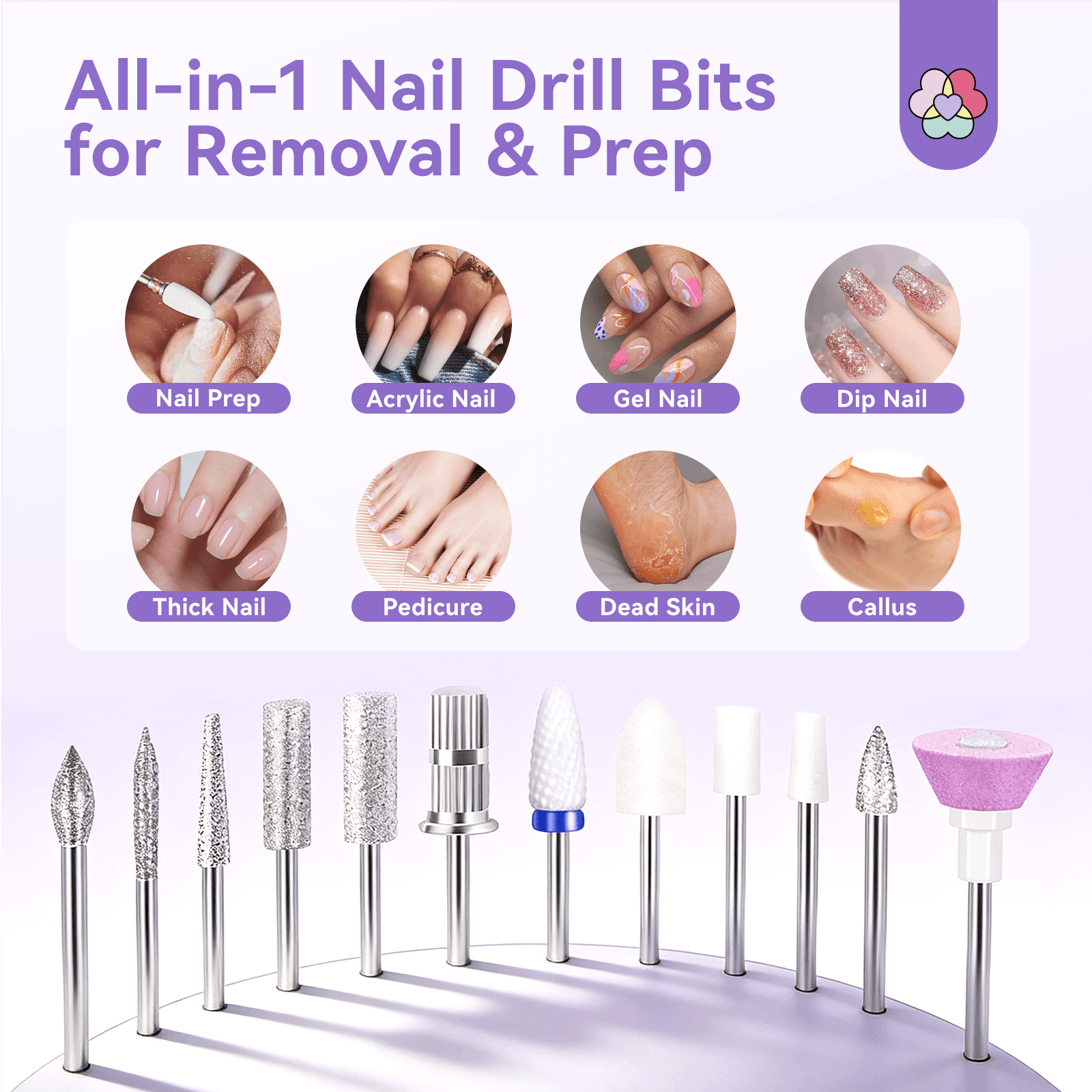 40000RPM Nail Drill for 30S Removal of Thick Acrylic Nails (Ships to US Only)