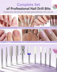 40000RPM Electric Nail Drill for Acrylic Nails, Low Noise Purple (Ships to US Only)