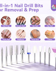 White 40000RPM Electric Nail Drill Machine for Salon Manicures (Ships to US Only)