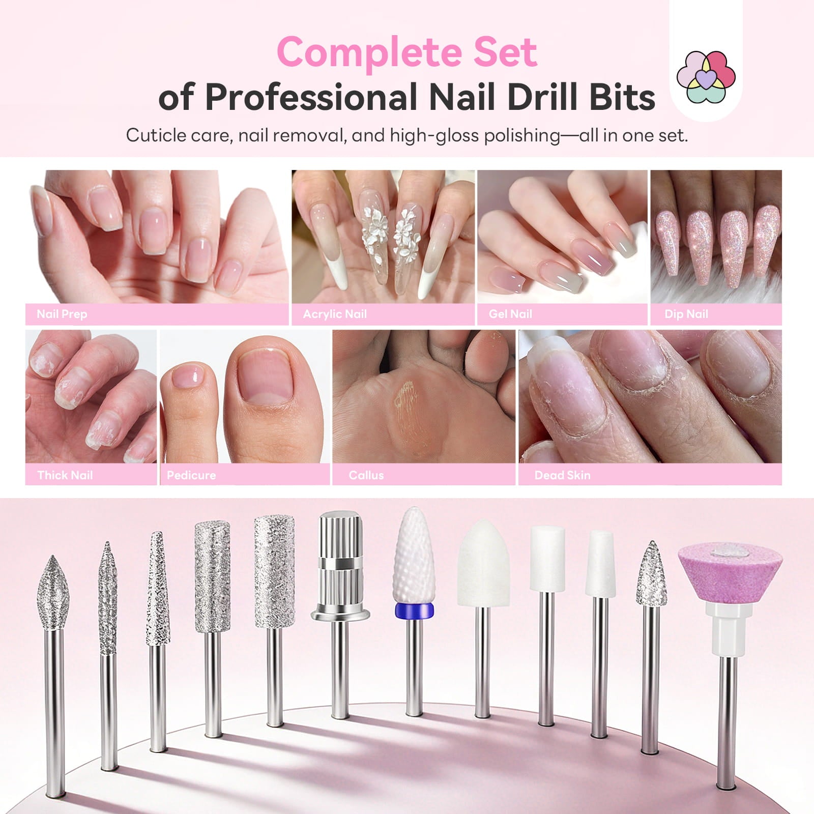 40000RPM Professional Nail Drill for 30S Fast Acrylic Removal
