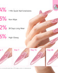 4-Color Pink Cat Eye Poly Gel Extension Kit (Ships to US Only)