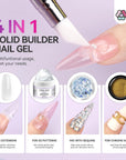 Saviland 60g Nail Gel Kit for Nail Brginners and Lovers