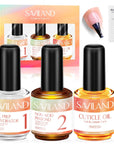 3PCS Nail Prep Dehydrator and Non-acid Bonding with Cuticle Oil Nail Prep Kit Moisturize Nails for Long-Lasting U V Gel Nails & Dip/Acrylic Nails