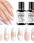 2-Pack White Airbrush Gel Nail Polish 20ml (Ships to US Only)