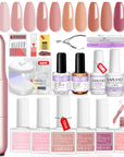Builder Gel Kit with Nail Drill for Easy Nail Extensions