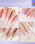French Nail Tips & Brush Kit for Easy Acrylic Extensions (Ships to US Only)