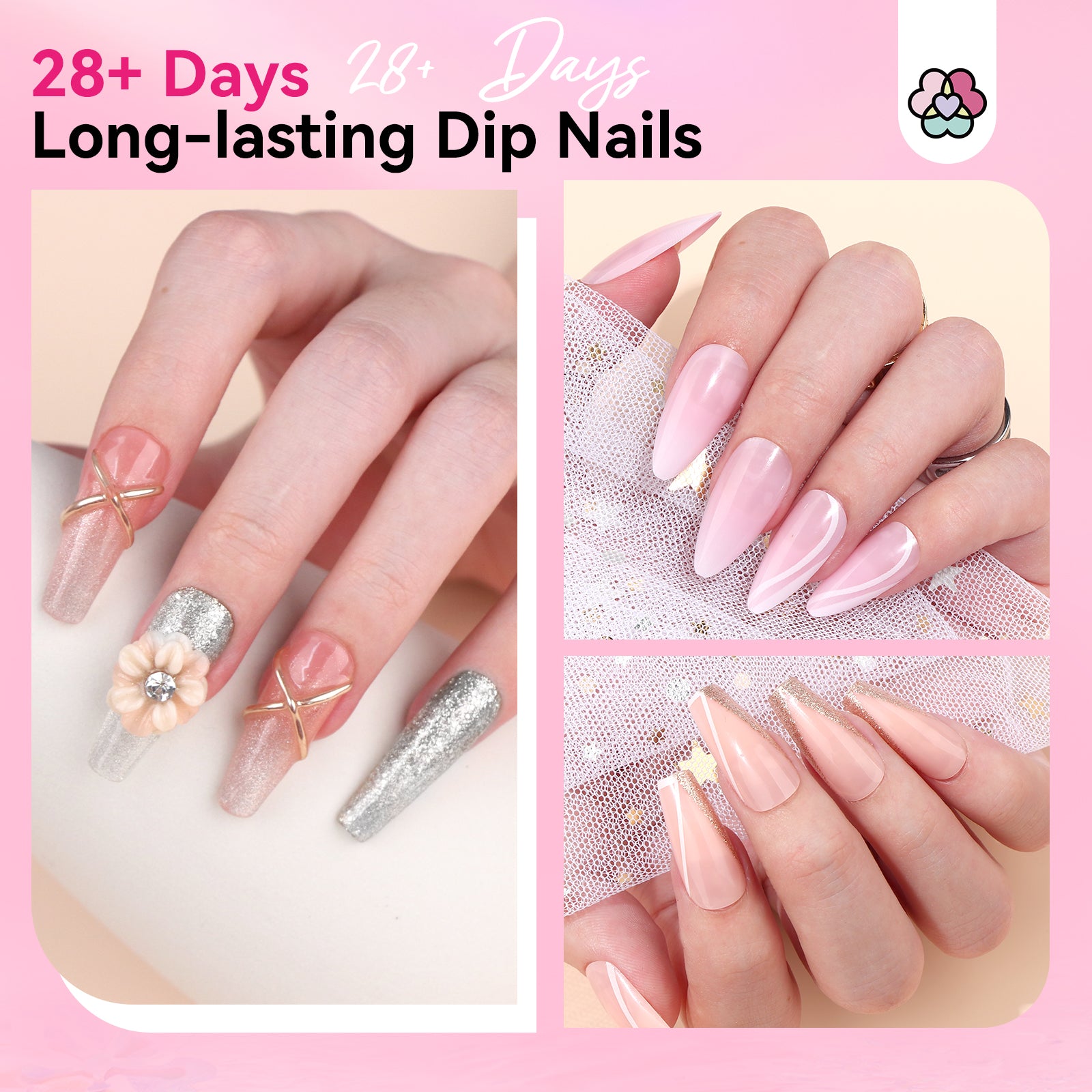 Keratin Dip Powder Nail Kit for Strong Healthy Nails