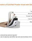 Holographic Gold Chrome Powder Set for Mirror Nail Effects