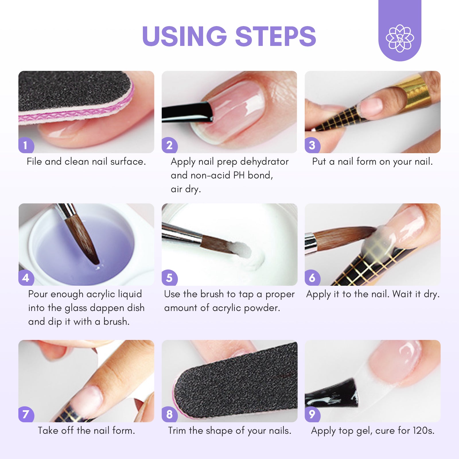 Acrylic Monomer &amp; Brush Kit for Easy Nail Extensions