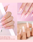 Gel Nail Extension Kit with Lamp & Coffin Nail Tips (Ships to US Only)