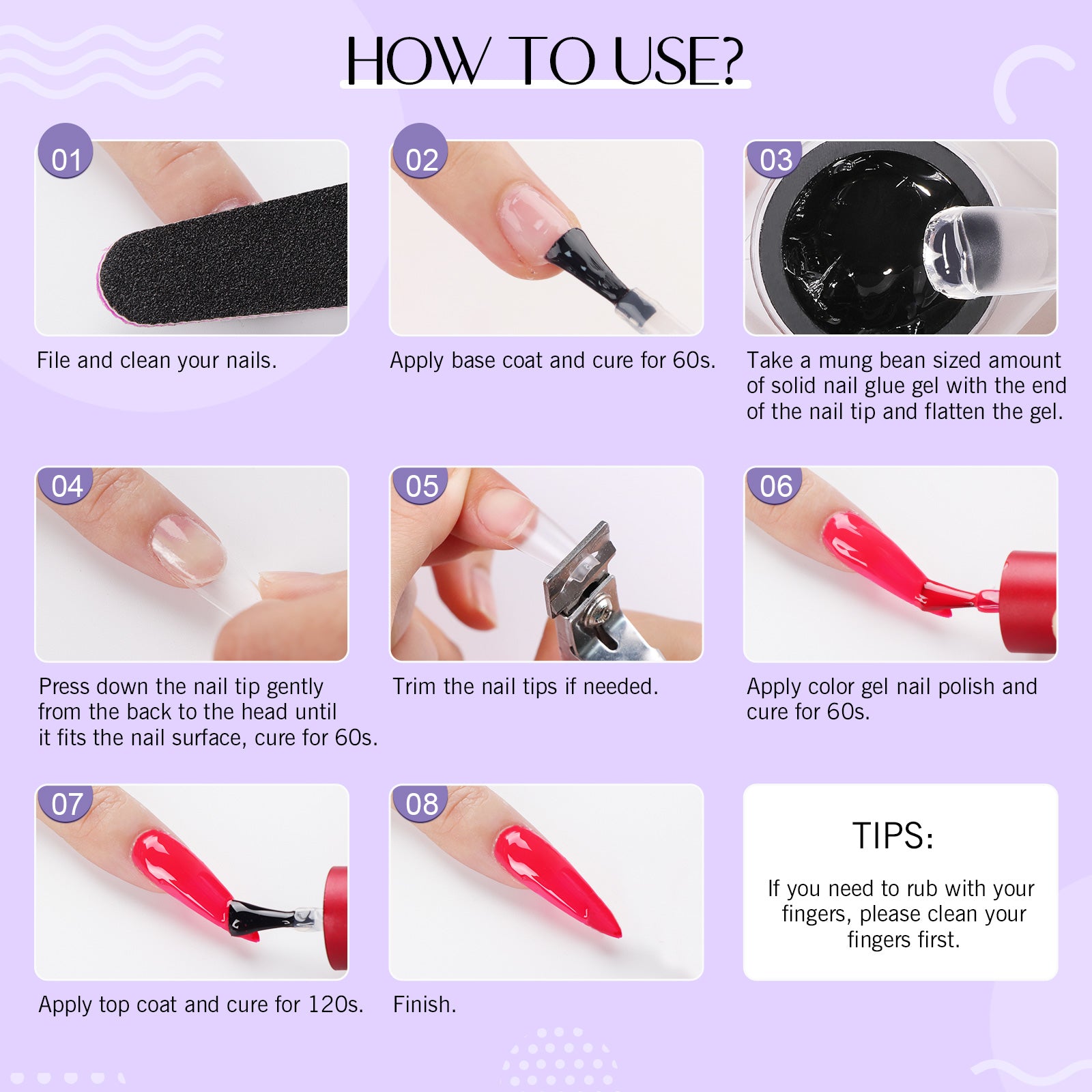 Solid Nail Glue Gel for Strong Long-Lasting Nail Extensions