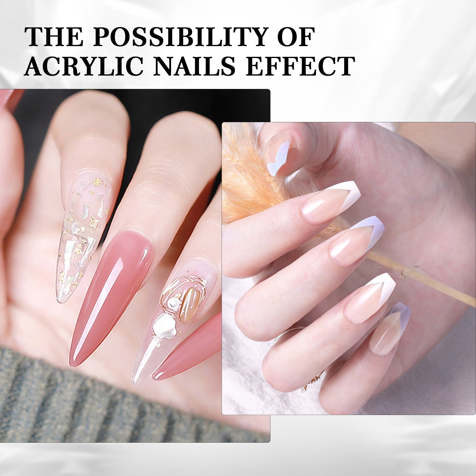 Bubble-Free Clear Acrylic Powder for Long-Lasting Nails