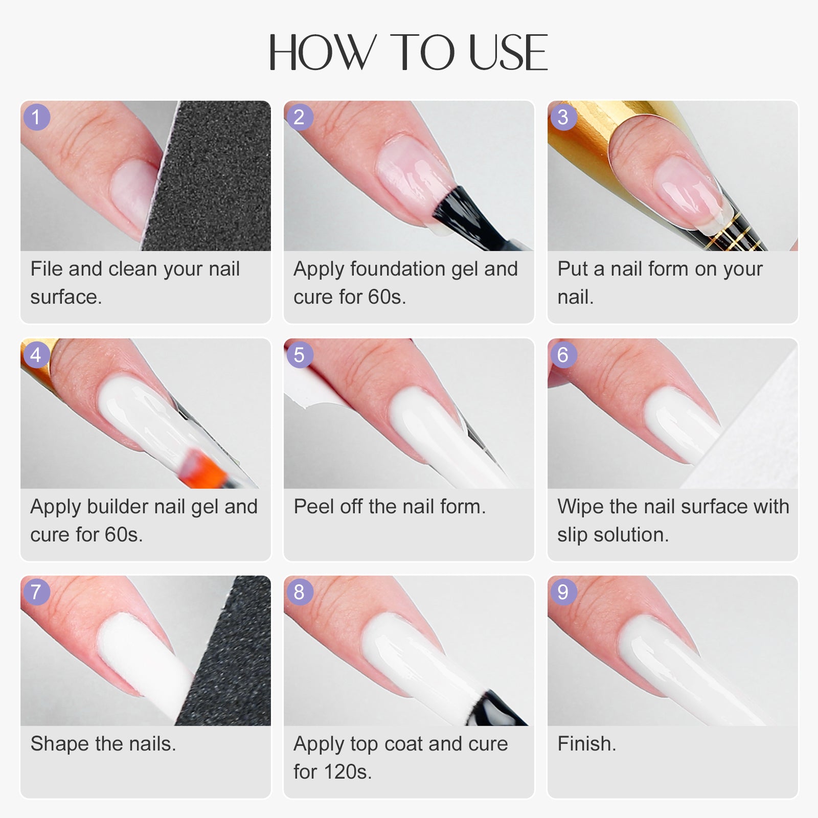 White Builder Gel for Strong Nail Extensions &amp; Repair