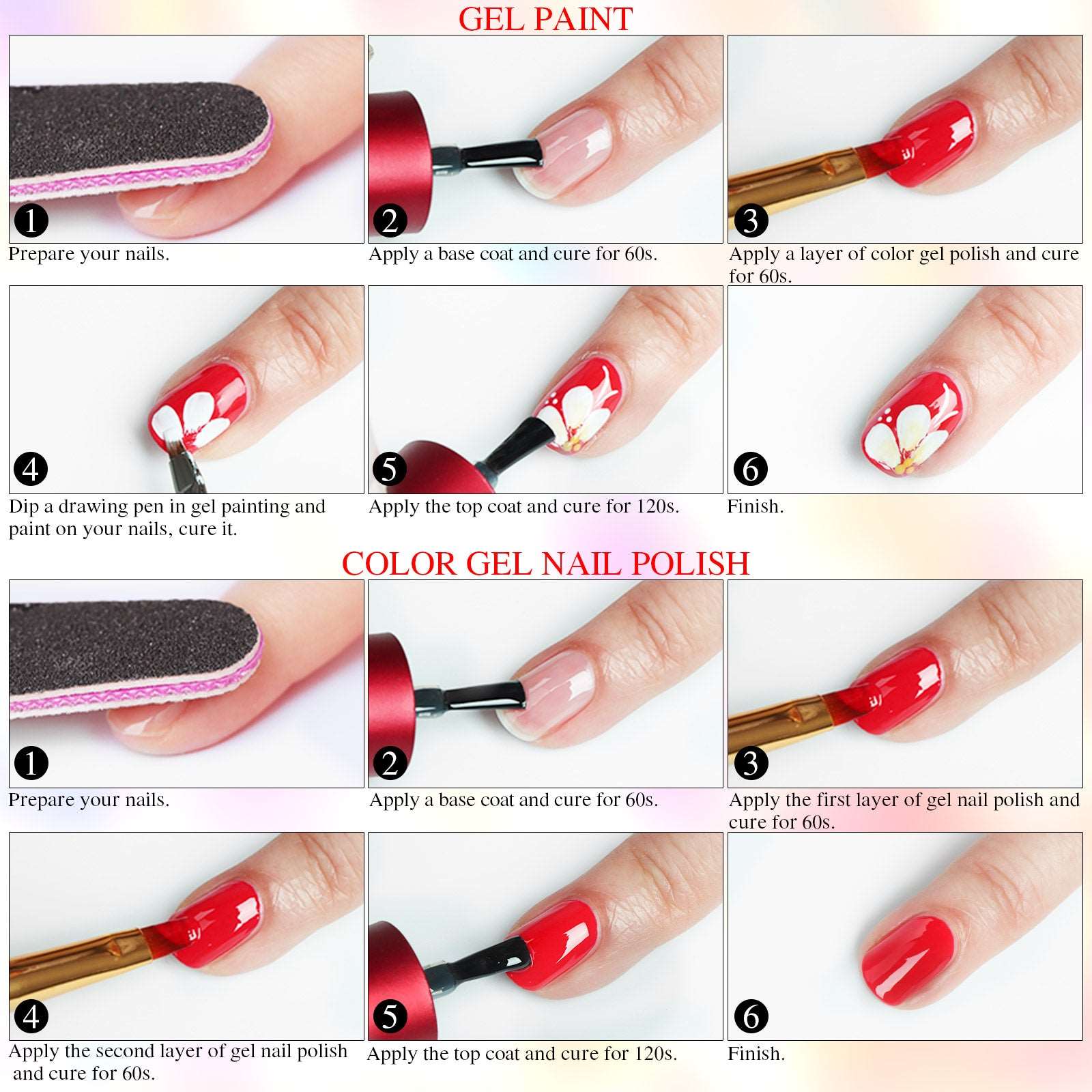 36 Colors Gel Nail Polish Paint kit