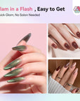 15-Color Nude Glitter Cat Eye Poly Gel Kit (Ships to US Only)