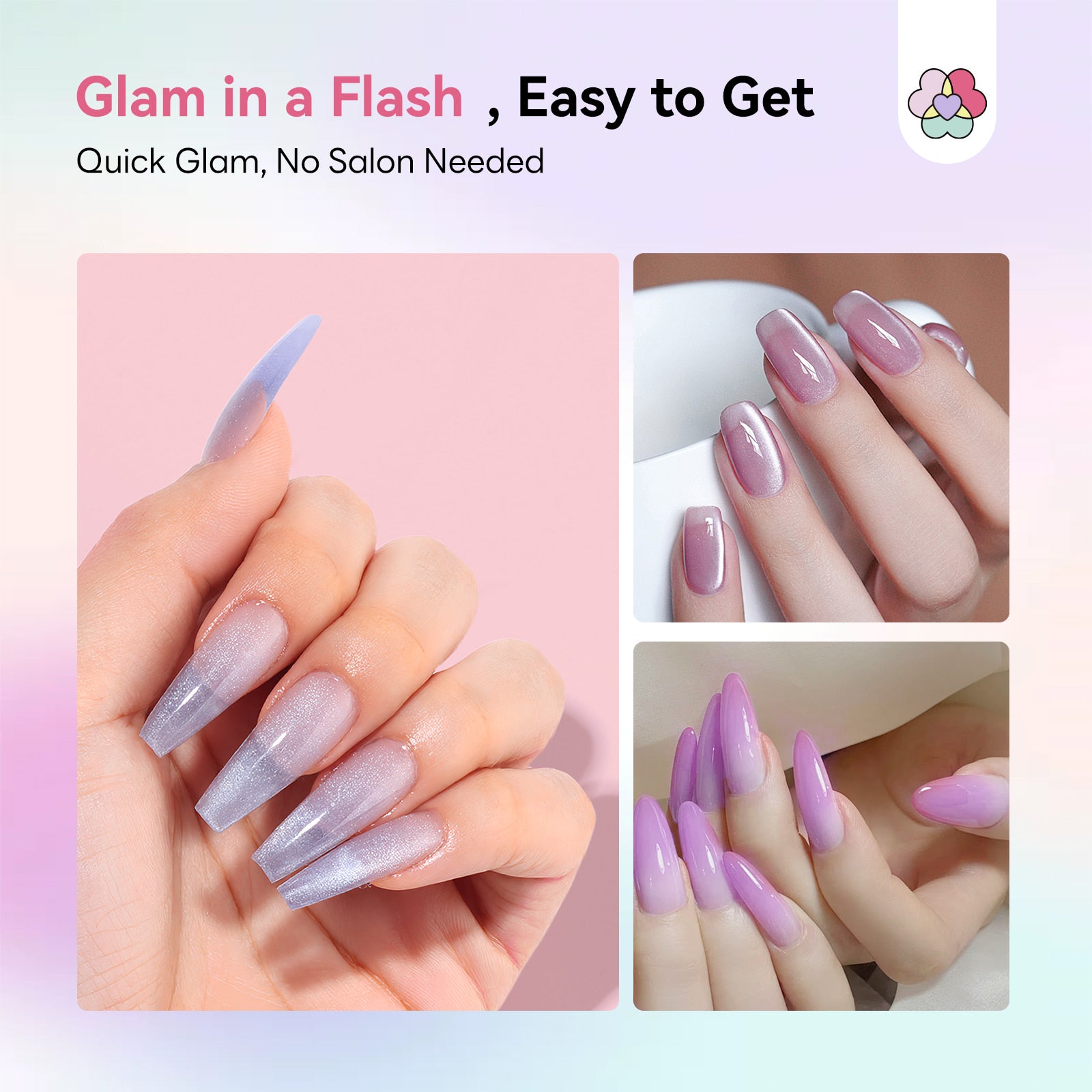15-Color Purple Duochrome Poly Gel Kit (Ships to US Only)